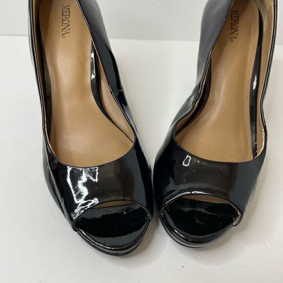 Merona| 8Medium| Patent leather | peep toe| Basic Pump - Picture 5 of 11